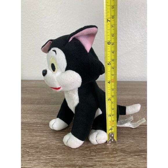 Disney Pinocchio Figaro Cat Plush Stuffed Animal 7" Black & White - Picture 8 of 10